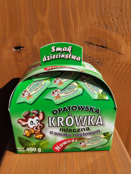 Krówka Opatowska mleczna o smaku miętowym