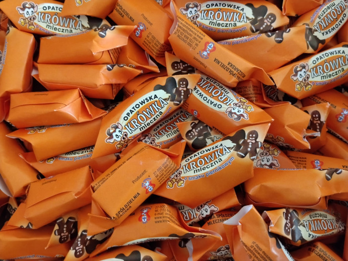 Krówka Opatowska mleczna o smaku piernikowym luzem