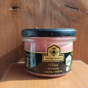Miód kremowany z maliną i imbirem 