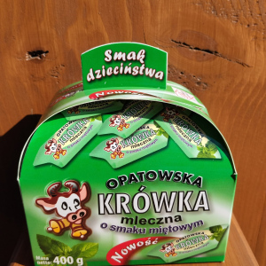 Krówka Opatowska mleczna o smaku miętowym